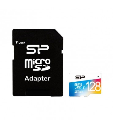 رم میکرو اس دی Silicon Power Elite Color microSDXC 128GB UHS-I U1 75MBs With Adapter