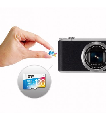 رم میکرو اس دی Silicon Power Elite Color microSDXC 128GB UHS-I U1 75MBs With Adapter