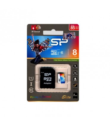 رم میکرو اس دی Silicon Power Elite 8GB UHS-I U1 85MBs With Adapter